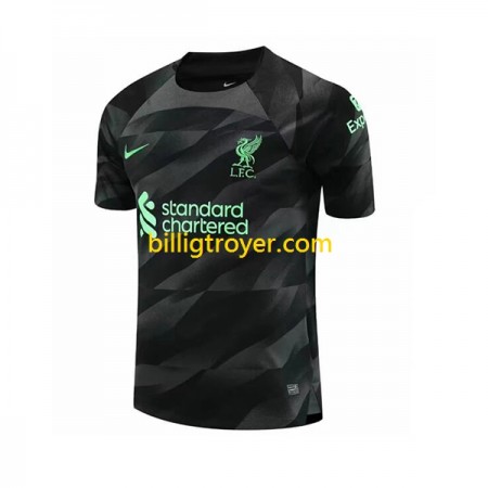 Billige Fotballdrakter Liverpool Keeper Bortedraktsett 2023/24 Kortermet